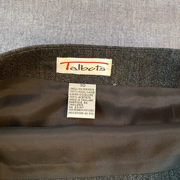 Grey Talbot lined wool skirt - Picture 4 of 4